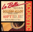 Juego Cuerdas Metalicas La Bella 40 PT Para  Guitarra Acústica  10 - 14 - 20 w - 28 - 38 - 50 