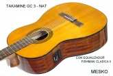 Takamine GC - 3 NAT Guitarra Clásica Cuedas Nylon con Equalizador Fishman Clásica ll
