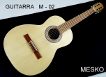 Mesko M - 02, Guitarra Estudio Para Niño Largo 098 Centímetros, Tapa Pino Abeto Caja de Sapelly, Puente y Diapasón de Caoba, Maderas Laminadas