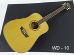  Washburn WD - 10 Folk Guitarra Electroacustica con Equalizador 7545 - 4 Bandas Cubierta Pino Abeto Solido Caja de Caoba Puente y Diapason de Palisandro