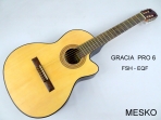 Gracia  PRO 6  FSH - EQF  Guitarra Cuerdas Nylon Electroacústica  con Equalizador  Fishman  Presys Blend