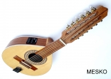 Bandurria Mesko Cubierta Abeto Caja de Sapelly Construida con Finas Maderas Laminadas, Roceta de Madera Maciza con Equalizador Fishman